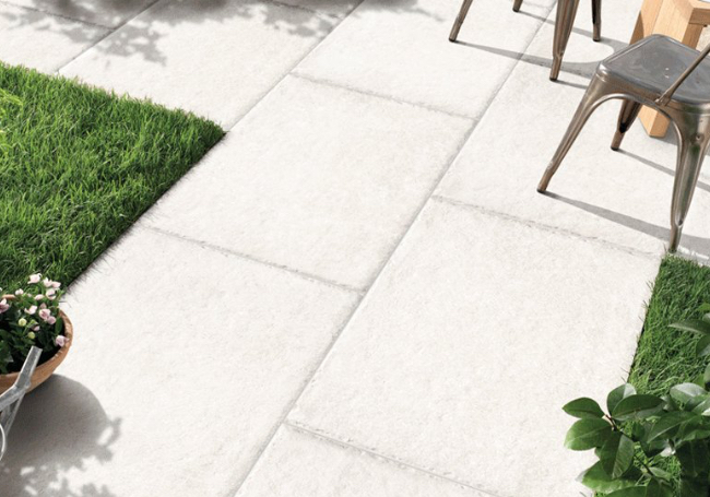 Pavestone Verona White Porcelain Paving Slabs 900x600mm